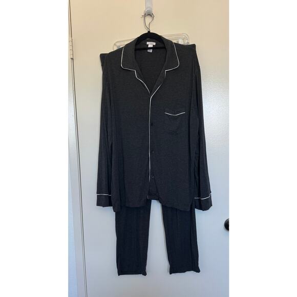 Eberjay Men's William Tencel Modal Long PJ Set in Charcoal Heather Size XL - Picture 3 of 8